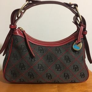 Dooney & Bourke red and brown handbag,